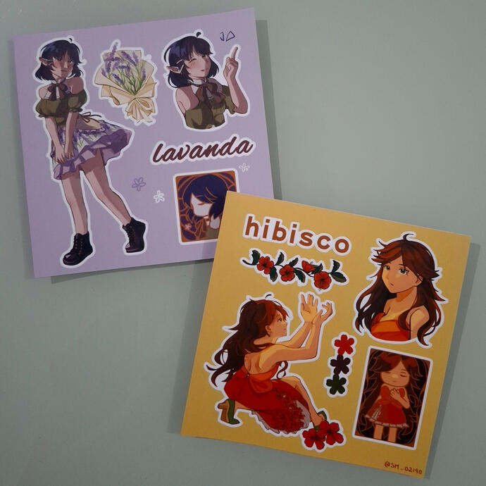 Cartelas adesivas 12 cm x 12 cm